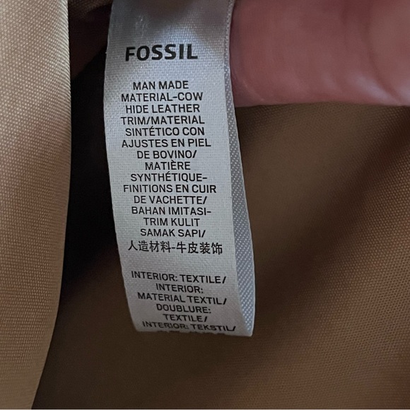 Fossil Kyler Crochet Leather Hand Shoulder Satchel Bag - Picture 6 of 7